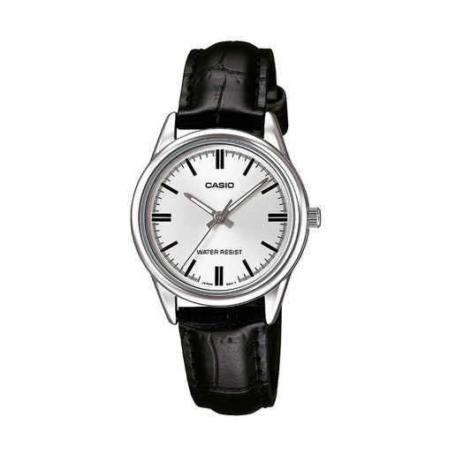 Reloj Casio Correa Cuero Negra para Mujer - LTP-V005L-7