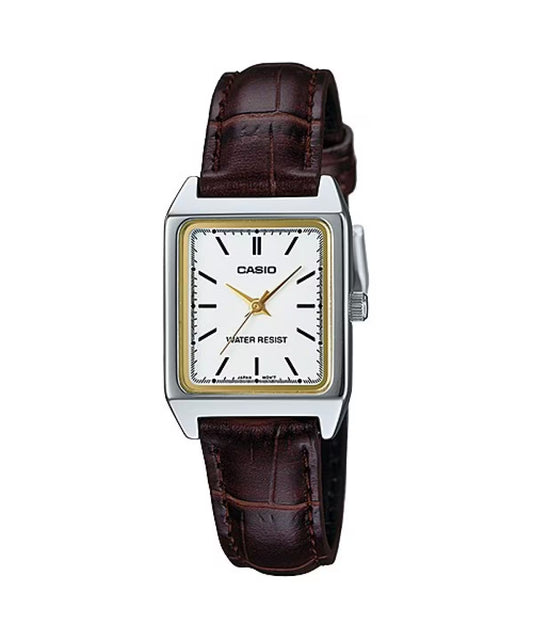 Reloj  Casio Correa de Cuero Mujer - LTP-V007L-7